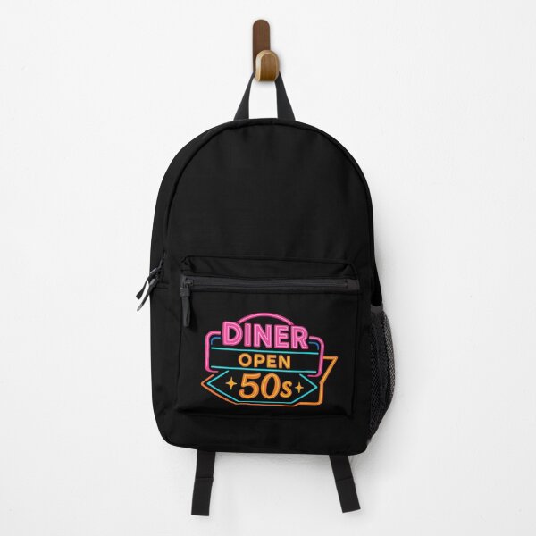 Item preview, 50s Neon Diner Sign – Retro Typography in Bold Colors designed and sold by johndesignwaves.