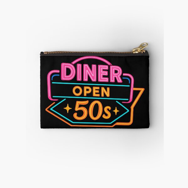 Item preview, 50s Neon Diner Sign – Retro Typography in Bold Colors designed and sold by johndesignwaves.