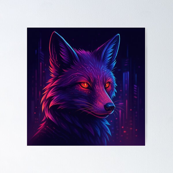 Item preview, Cyberpunk Fox – Citylight Whisperer designed and sold by SpectrumCreations.