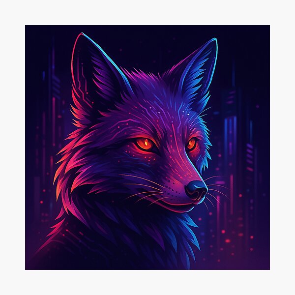 Item preview, Cyberpunk Fox – Citylight Whisperer designed and sold by SpectrumCreations.