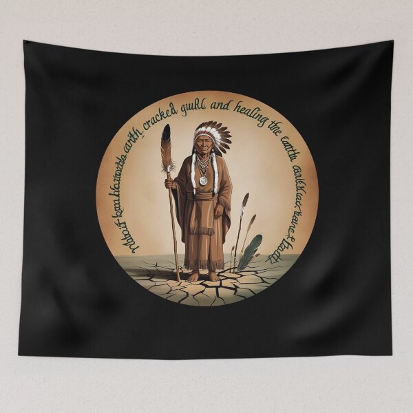 Item preview, Indigenous Elder with Healing Earth designed and sold by ChicTrendz.