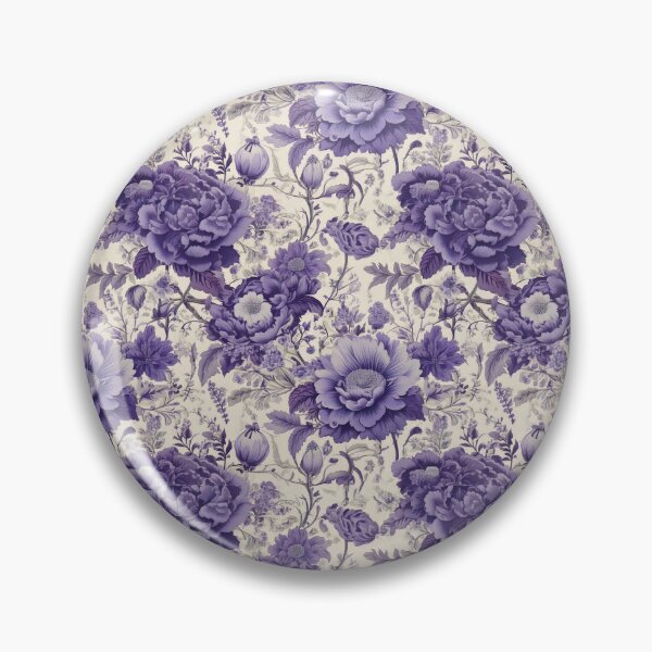 Item preview, Dusty Lavender Floral Etchings designed and sold by Designbes.