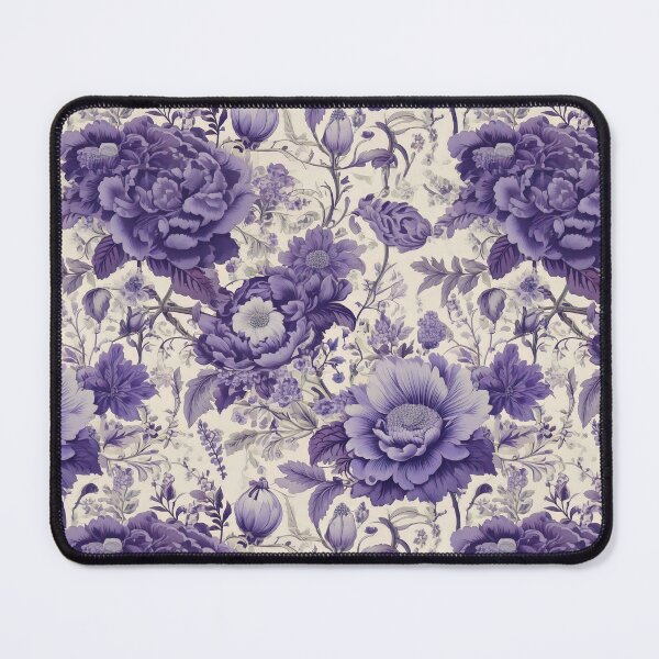 Item preview, Dusty Lavender Floral Etchings designed and sold by Designbes.