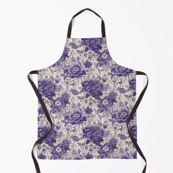 Item preview, Dusty Lavender Floral Etchings designed and sold by Designbes.