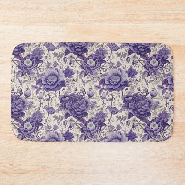 Item preview, Dusty Lavender Floral Etchings designed and sold by Designbes.