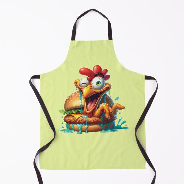 Item preview, Funny crazy chicken in a burger bun designed and sold by LoneAngel.