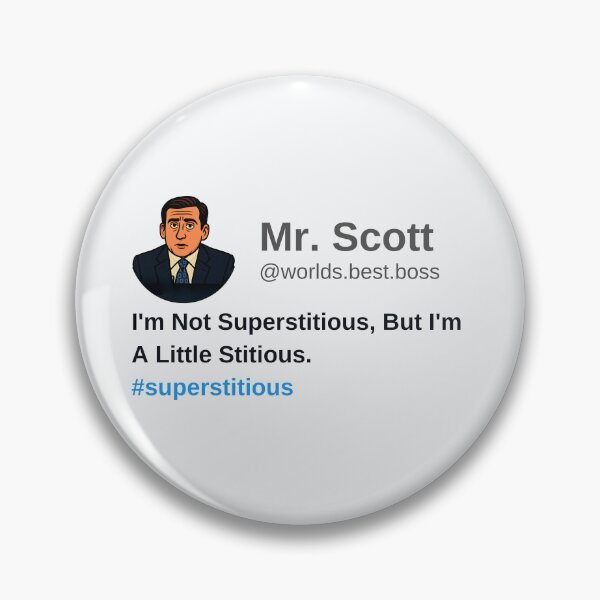 Item preview, I'm Not Superstitious, But I'm A Little Stitious designed and sold by Fanverse Merchandise.