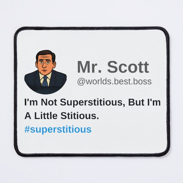 Item preview, I'm Not Superstitious, But I'm A Little Stitious designed and sold by Fanverse Merchandise.
