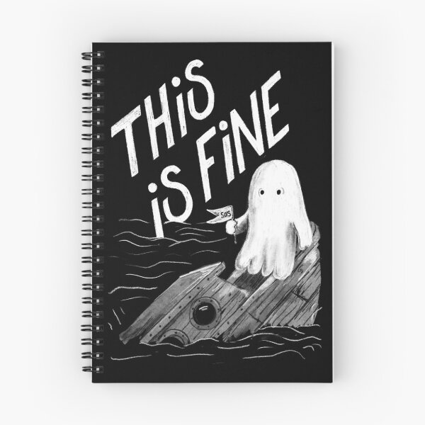 Item preview, This is Fine - Existential Dead Ironic Ghost designed and sold by littleclyde.