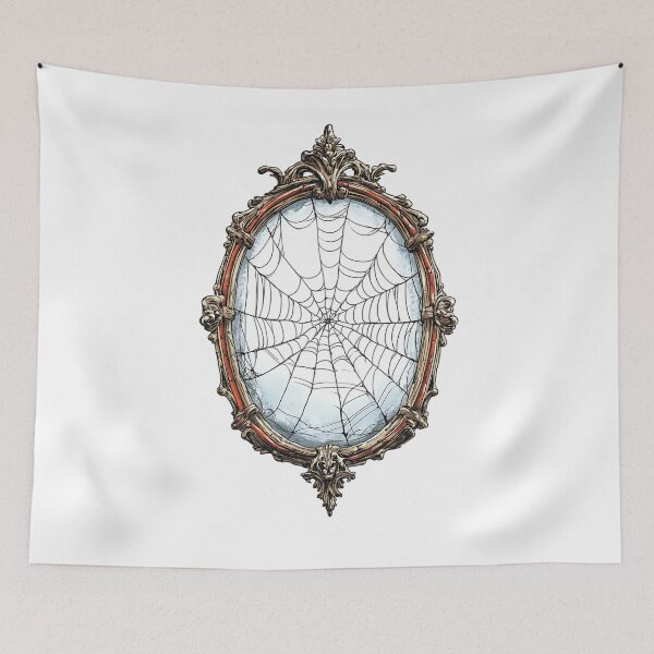 Item preview, Rusticore - Vintage Cobweb Mirror designed and sold by bapupa.