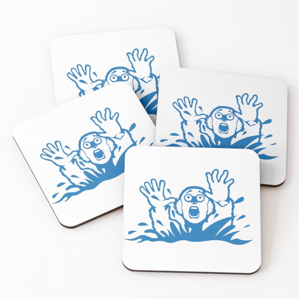 Item preview, drowning drawing character rescue water flowing designed and sold by Achille3777.