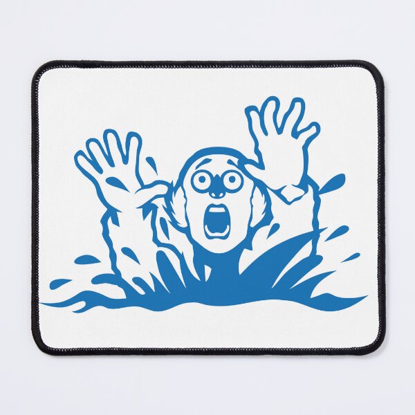 Item preview, drowning drawing character rescue water flowing designed and sold by Achille3777.