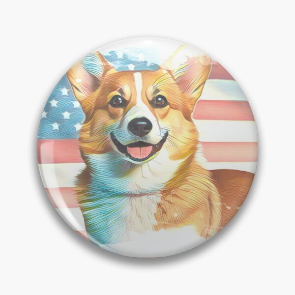 Item preview, Faded American Flag and Corgi designed and sold by Corgi Headquarters .