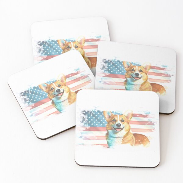 Item preview, Faded American Flag and Corgi designed and sold by Corgi Headquarters .