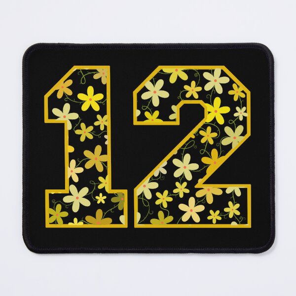 Item preview, Varsity Number Floral 12 designed and sold by rogue-design.