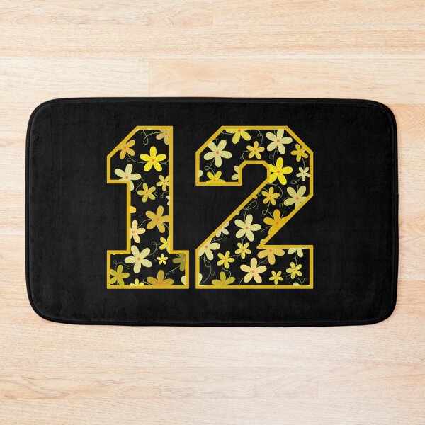 Item preview, Varsity Number Floral 12 designed and sold by rogue-design.