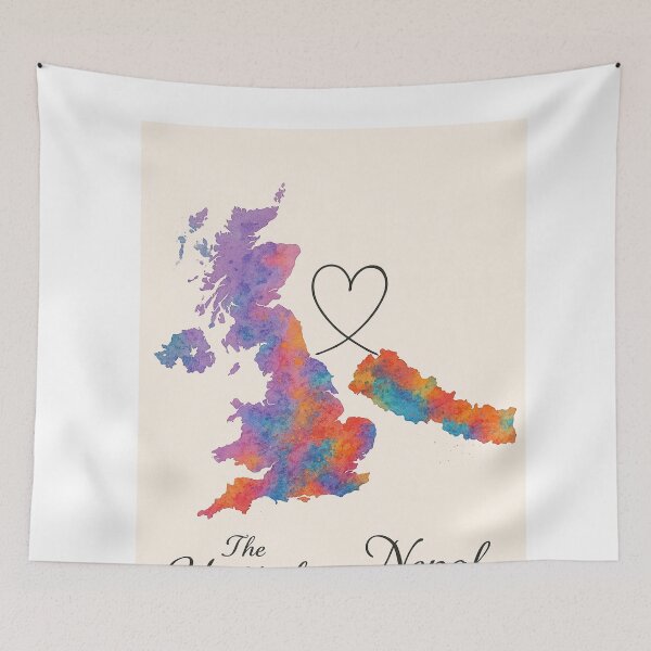 Item preview, United Kingdom to Nepal Watercolor Connection designed and sold by Aryabek.