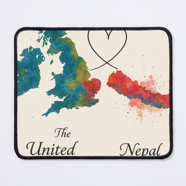 Item preview, UK and Nepal Home to Home Map Art designed and sold by Aryabek.