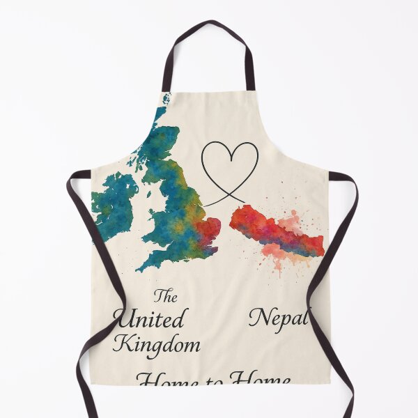 Item preview, UK and Nepal Home to Home Map Art designed and sold by Aryabek.