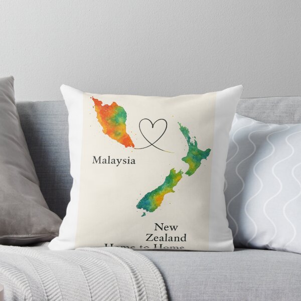 Item preview, Malaysia to New Zealand Heart Map designed and sold by Aryabek.