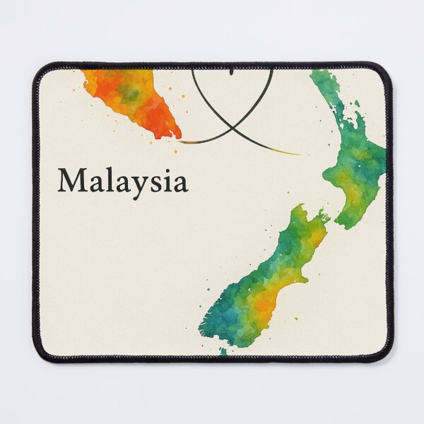 Item preview, Malaysia to New Zealand Heart Map designed and sold by Aryabek.