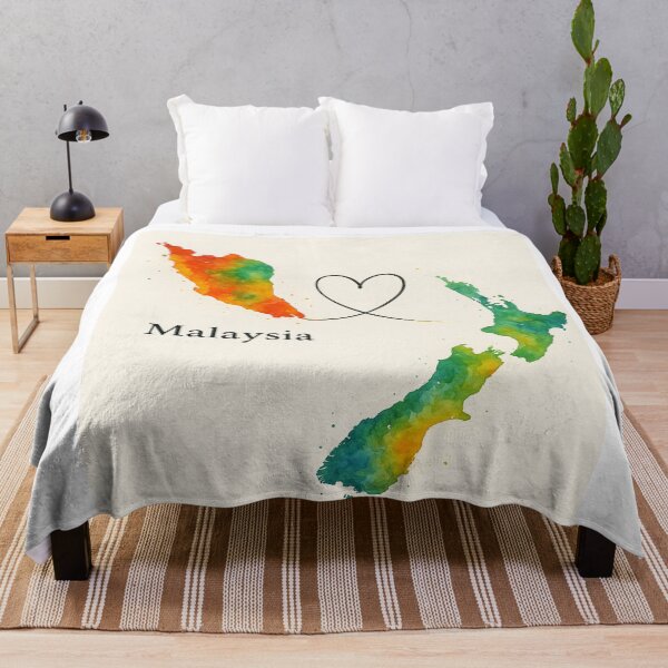 Item preview, Malaysia to New Zealand Heart Map designed and sold by Aryabek.