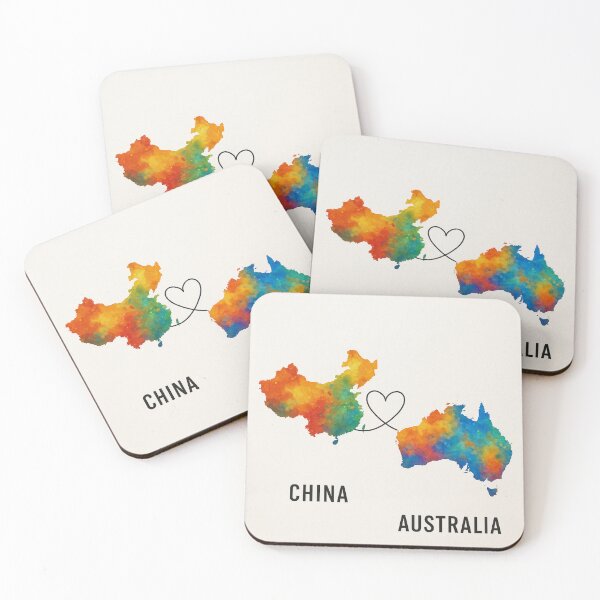 Item preview, China to Australia Watercolor Connection designed and sold by Aryabek.