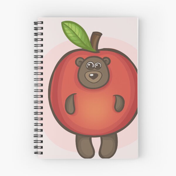 Item preview, Cute Bored Bear in Apple Costume – Funny Kawaii Fruit Animal Art – Whimsical Illustration Print designed and sold by Tattyarts.