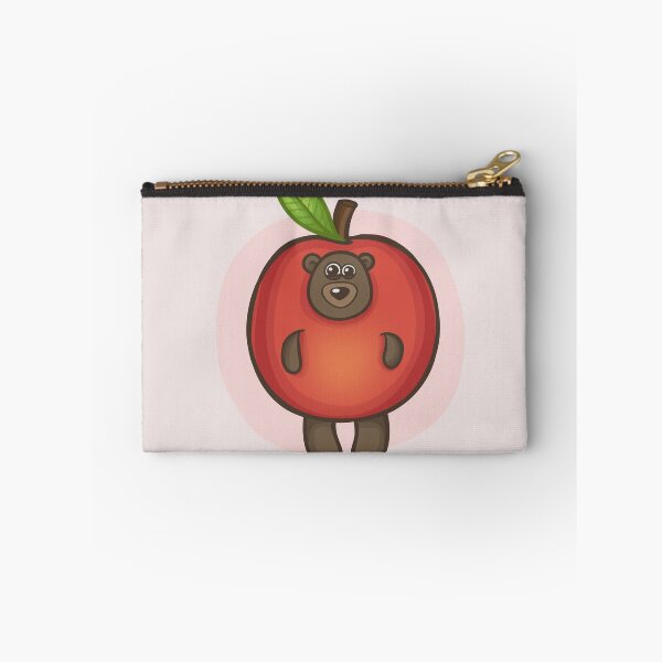 Item preview, Cute Bored Bear in Apple Costume – Funny Kawaii Fruit Animal Art – Whimsical Illustration Print designed and sold by Tattyarts.