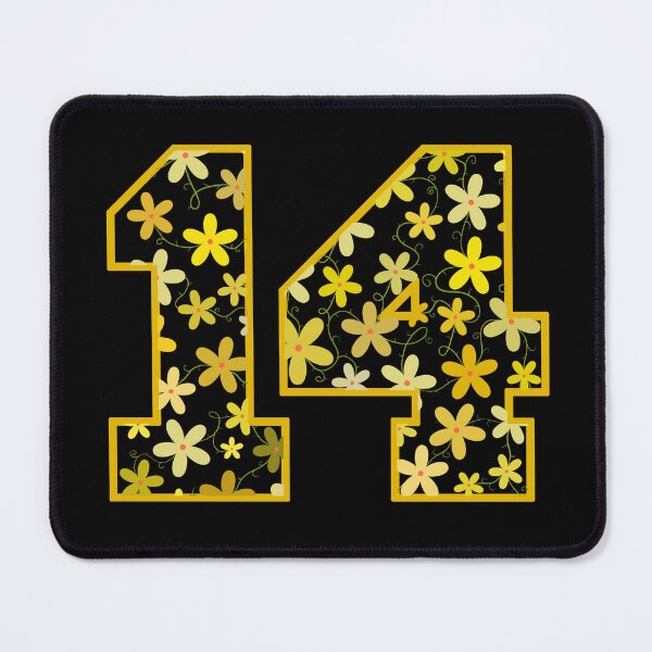 Item preview, Varsity Number Floral 14 designed and sold by rogue-design.