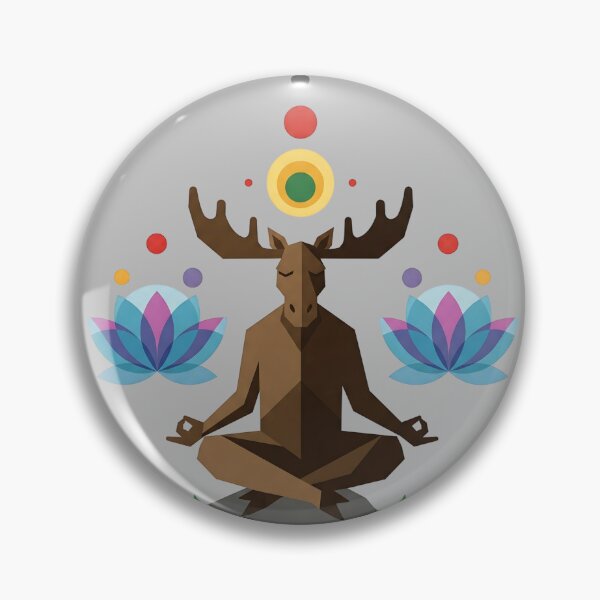 Item preview, Zen Moose Meditating on a Rock Design by EgyApe designed and sold by egyape ⭐⭐⭐⭐⭐.