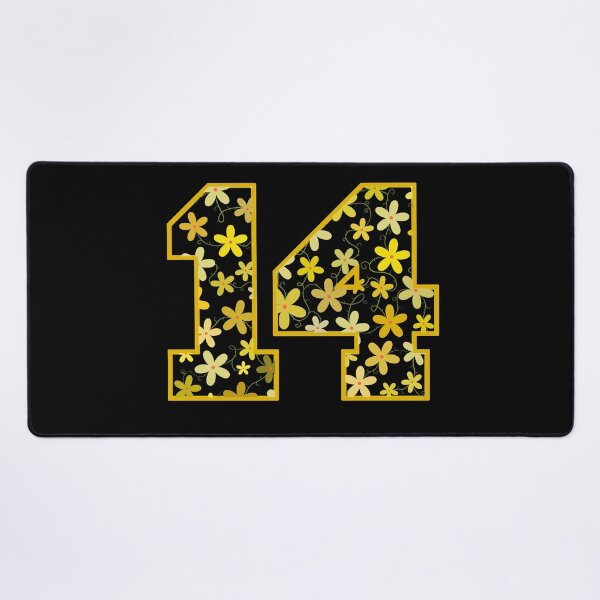 Item preview, Varsity Number Floral 14 designed and sold by rogue-design.