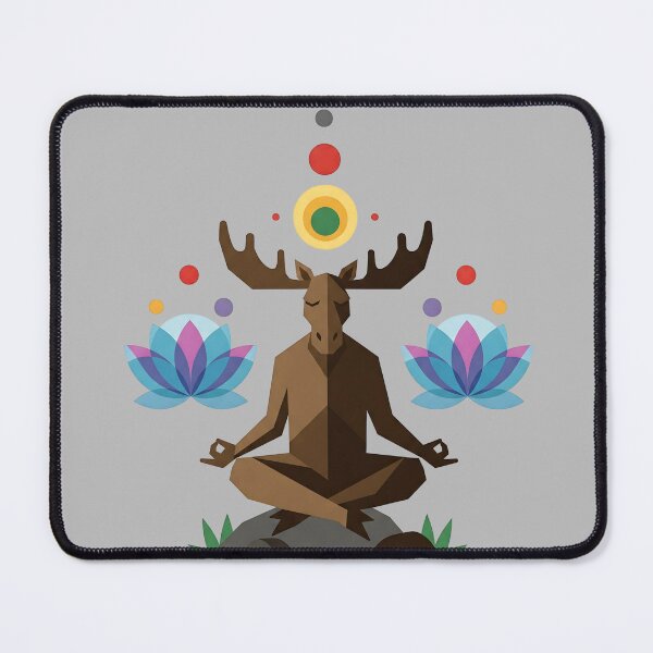 Item preview, Zen Moose Meditating on a Rock Design by EgyApe designed and sold by egyape ⭐⭐⭐⭐⭐.