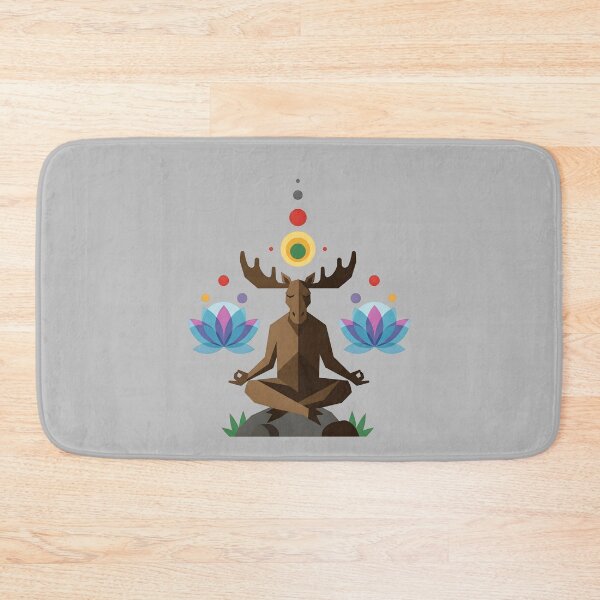 Item preview, Zen Moose Meditating on a Rock Design by EgyApe designed and sold by egyape ⭐⭐⭐⭐⭐.