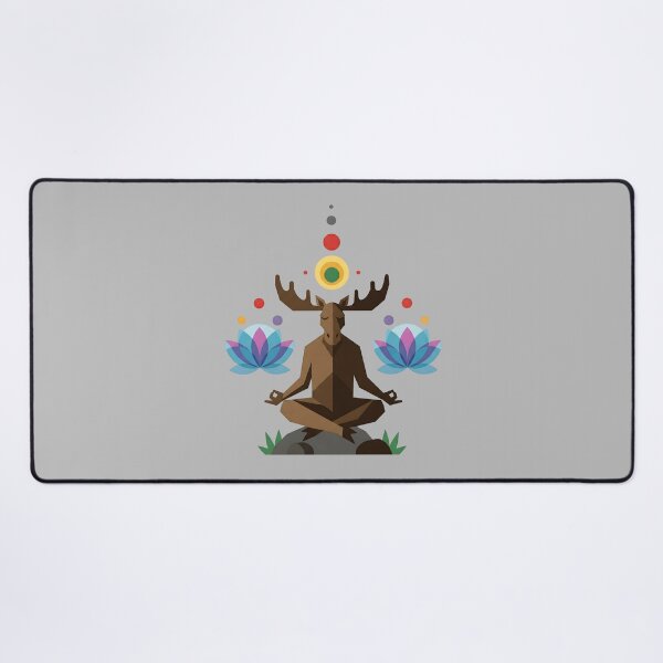 Item preview, Zen Moose Meditating on a Rock Design by EgyApe designed and sold by egyape ⭐⭐⭐⭐⭐.