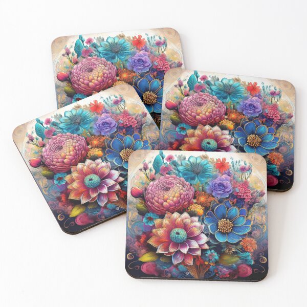Item preview, Colorful flower explosion in light and bold colors designed and sold by Photopat.