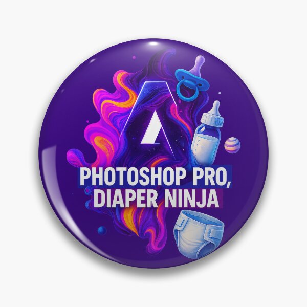 Item preview, Photoshop Pro, Diaper Ninja – Funny Graphic Designer Dad Gift designed and sold by Sepinik.