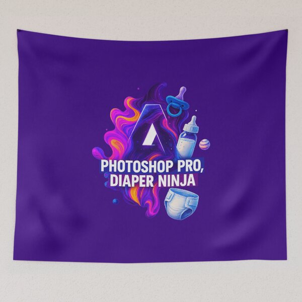 Item preview, Photoshop Pro, Diaper Ninja – Funny Graphic Designer Dad Gift designed and sold by Sepinik.
