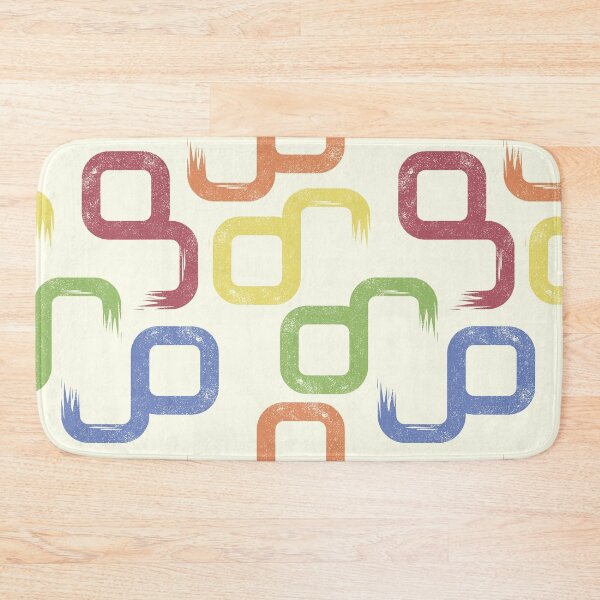 Item preview, Retro Geometric Pattern – Colorful Seamless 70s Design with Grunge Texture designed and sold by CgkX.