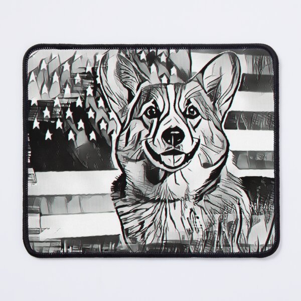 Item preview, Patriotic Corgi B&W designed and sold by Corgi Headquarters .