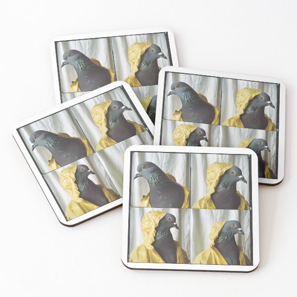 Item preview, Funny Pigeon in Raincoat Photobooth – Quirky Animal Bird Lover Art designed and sold by RockFireMerch.