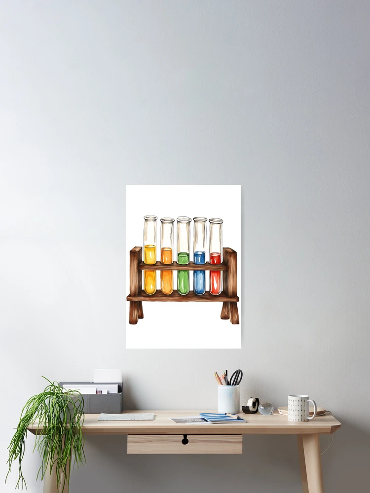 Thumbnail 2 of 3, Poster, Science - Test Tube Rack Display designed and sold by bapupa.