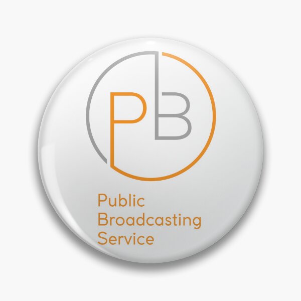 Item preview, Modern Circular PBS Logo with Orange and Gray Lines designed and sold by SarkisovaNune.