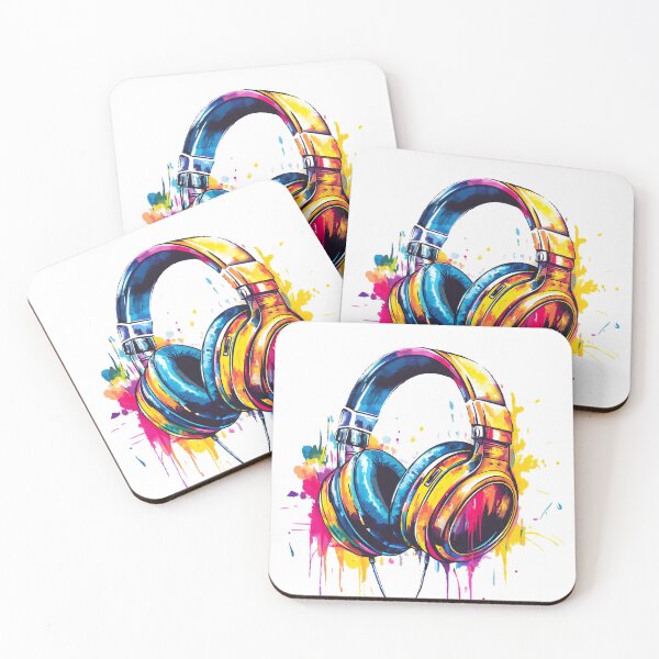 Item preview, Bright Graffiti Style Headphones with Paint Drips designed and sold by Mariana Shymkovych.