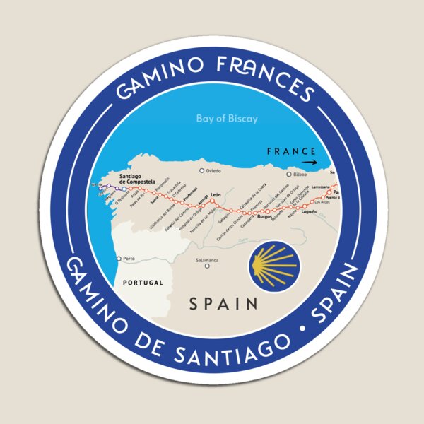 Artikel-Vorschau von Camino de Santiago Frankreich 2025 – Karte Route Camino Frankreich, Hemd oder Aufkleber, designt und verkauft von designkb.