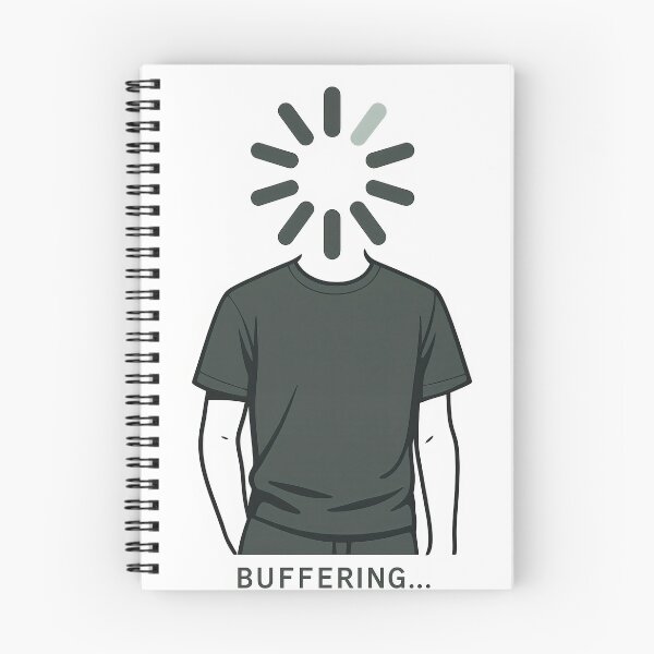 Item preview, Buffering Head – Tech Glitch wellbing mental health designed and sold by Shoot-The-Moon.