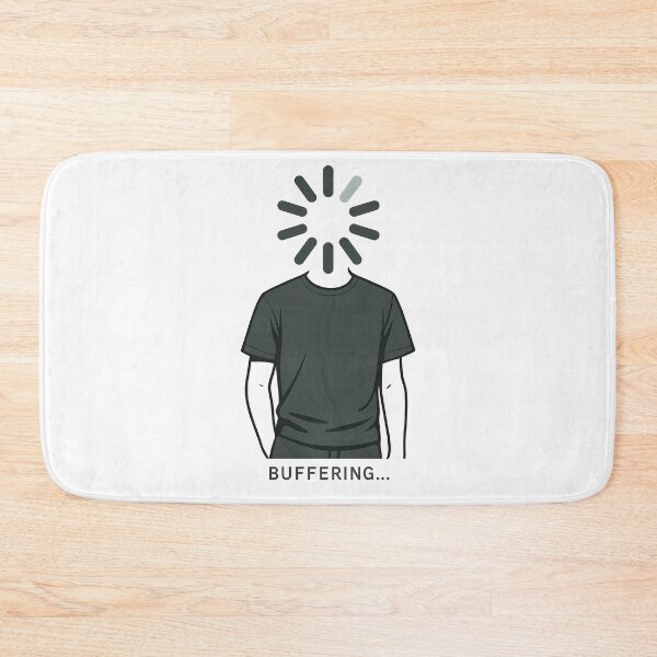 Item preview, Buffering Head – Tech Glitch wellbing mental health designed and sold by Shoot-The-Moon.