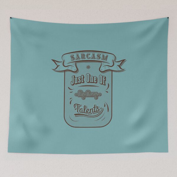 Item preview, 'sarcasm: just one of my many talents' typography designed and sold by trepiu.