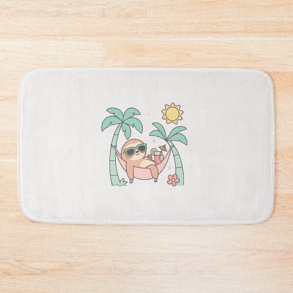 Item preview, Cute Kawaii Sloth in a Hammock – Pastel Tropical Summer Vibes designed and sold by RANDOMNESS.