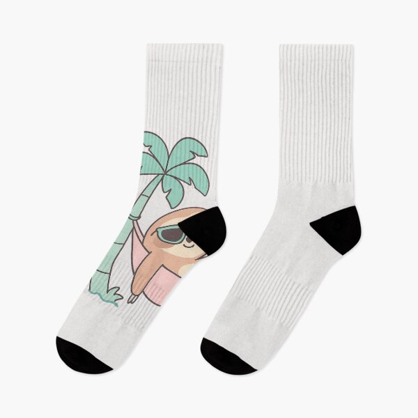 Item preview, Cute Kawaii Sloth in a Hammock – Pastel Tropical Summer Vibes designed and sold by RANDOMNESS.